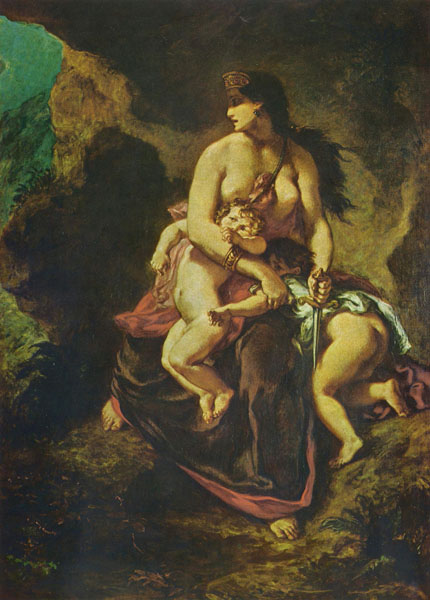 medea about to kill her children